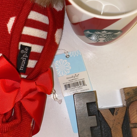 🆕mud pie Women’s ‘Dot Knit’ Slippers - Picture 6 of 8